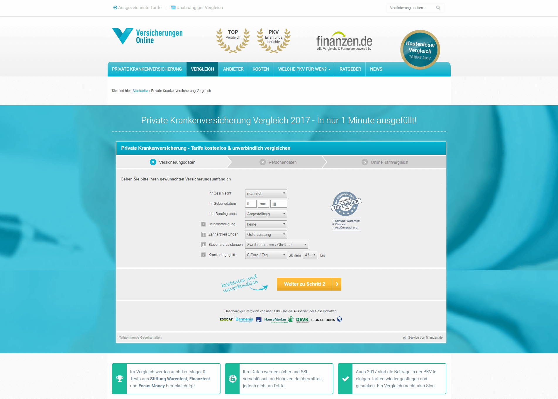 beispielvergleich-pkv-start