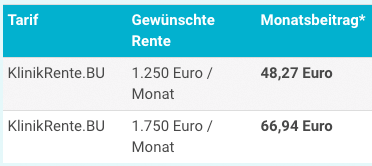 Swiss Life BU Beispiel selbständig